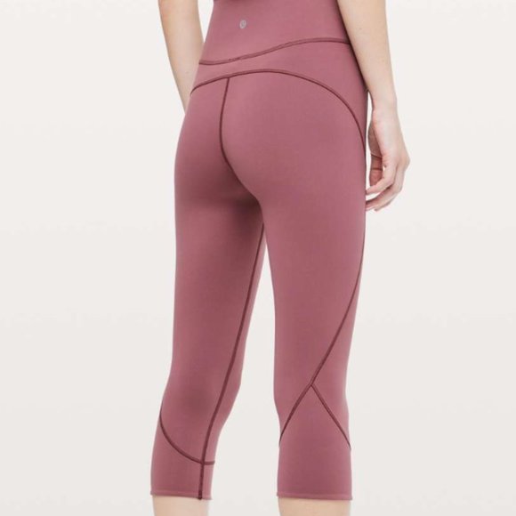 Lululemon In Movement Crop Everlux 19" - Misty Merlot - Picture 1 of 8